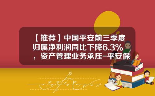 【推荐】中国平安前三季度归属净利润同比下降6.3%，资产管理业务承压-平安保险2016年年化利率是多少