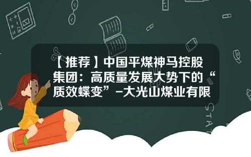 【推荐】中国平煤神马控股集团：高质量发展大势下的“质效蝶变”-大光山煤业有限公司