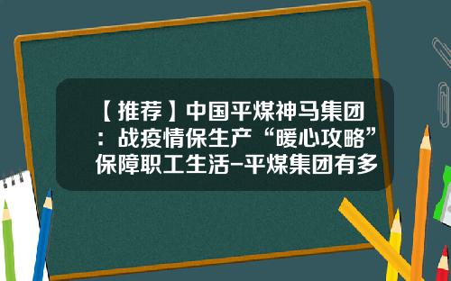 【推荐】中国平煤神马集团：战疫情保生产“暖心攻略”保障职工生活-平煤集团有多少职工