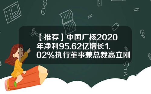【推荐】中国广核2020年净利95.62亿增长1.02%执行董事兼总裁高立刚薪酬90.8万-中广核节能公司待遇