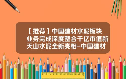 【推荐】中国建材水泥板块业务完成深度整合千亿市值新天山水泥全新亮相-中国建材股份有限公司并购战略研究