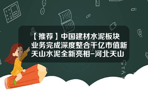 【推荐】中国建材水泥板块业务完成深度整合千亿市值新天山水泥全新亮相-河北天山集团市值多少