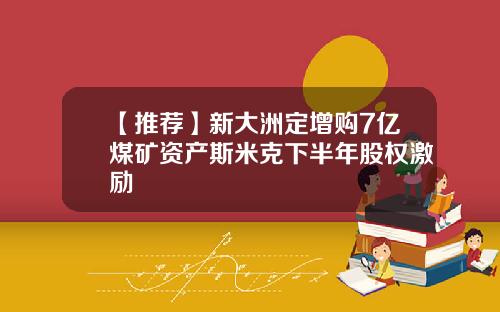 【推荐】新大洲定增购7亿煤矿资产斯米克下半年股权激励