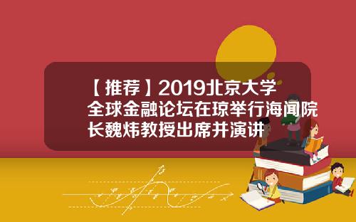 【推荐】2019北京大学全球金融论坛在琼举行海闻院长魏炜教授出席并演讲