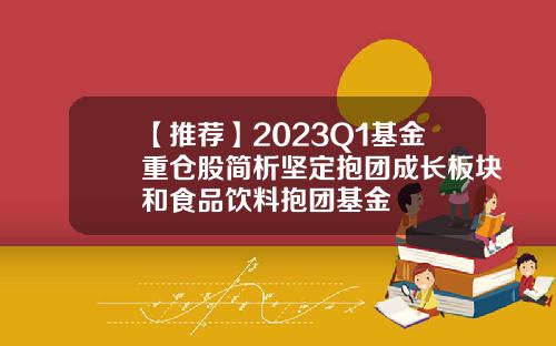 【推荐】2023Q1基金重仓股简析坚定抱团成长板块和食品饮料抱团基金