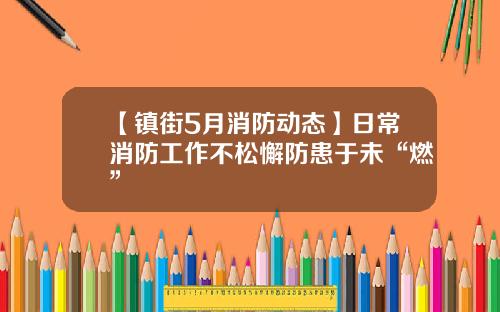 【镇街5月消防动态】日常消防工作不松懈防患于未“燃”