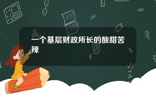 一个基层财政所长的酸甜苦辣