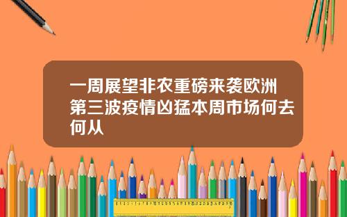 一周展望非农重磅来袭欧洲第三波疫情凶猛本周市场何去何从