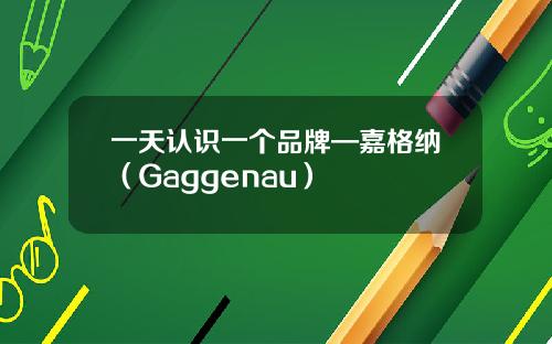 一天认识一个品牌—嘉格纳（Gaggenau）