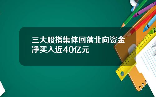 三大股指集体回落北向资金净买入近40亿元