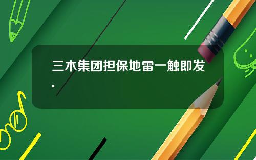 三木集团担保地雷一触即发.