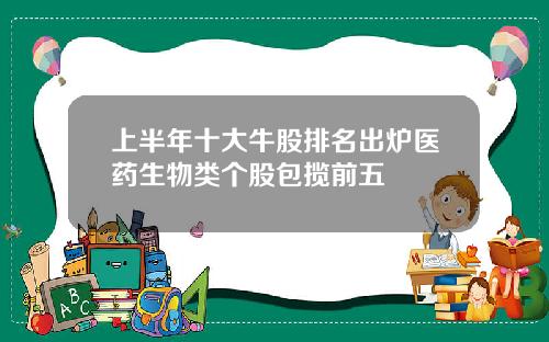 上半年十大牛股排名出炉医药生物类个股包揽前五