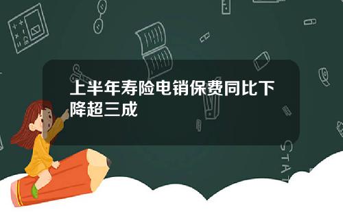 上半年寿险电销保费同比下降超三成