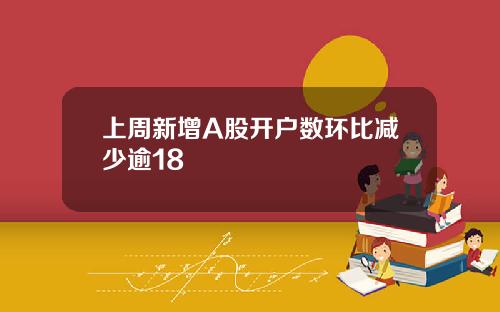 上周新增A股开户数环比减少逾18