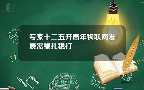 专家十二五开局年物联网发展需稳扎稳打