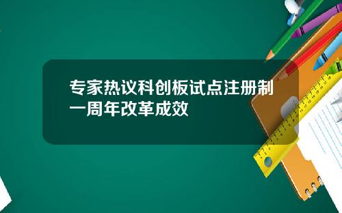专家热议科创板试点注册制一周年改革成效