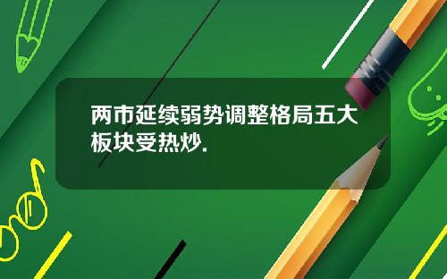 两市延续弱势调整格局五大板块受热炒.