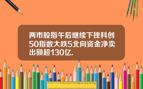 两市股指午后继续下挫科创50指数大跌5北向资金净卖出额超130亿.