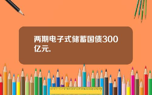 两期电子式储蓄国债300亿元.
