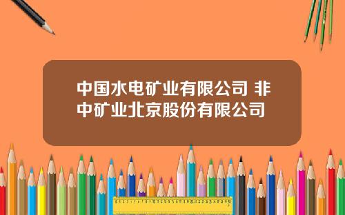 中国水电矿业有限公司 非中矿业北京股份有限公司