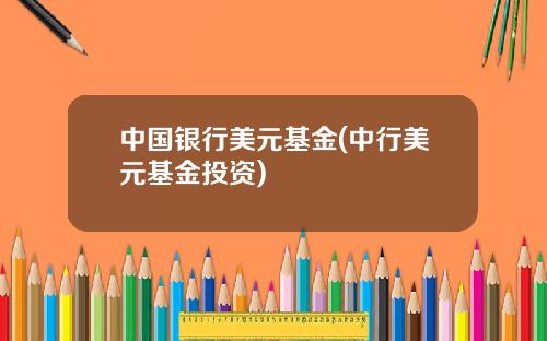 中国银行美元基金(中行美元基金投资)