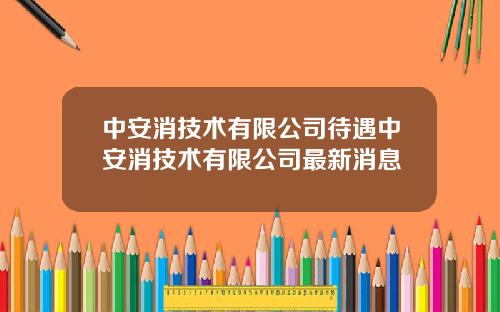 中安消技术有限公司待遇中安消技术有限公司最新消息