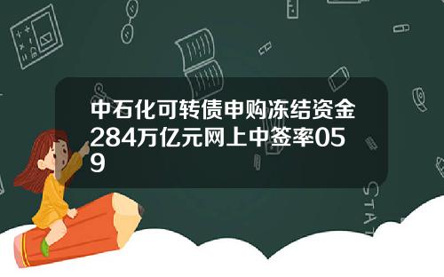 中石化可转债申购冻结资金284万亿元网上中签率059