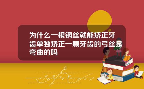 为什么一根钢丝就能矫正牙齿单独矫正一颗牙齿的弓丝是弯曲的吗