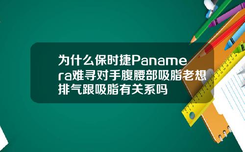 为什么保时捷Panamera难寻对手腹腰部吸脂老想排气跟吸脂有关系吗