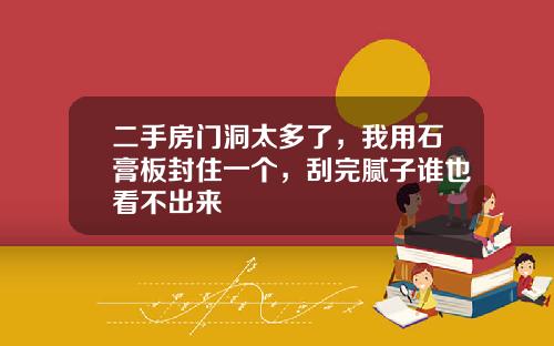 二手房门洞太多了，我用石膏板封住一个，刮完腻子谁也看不出来