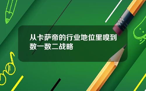 从卡萨帝的行业地位里嗅到数一数二战略