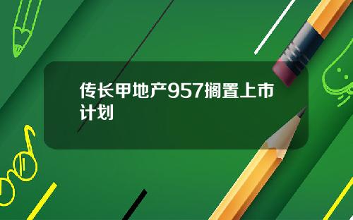 传长甲地产957搁置上市计划