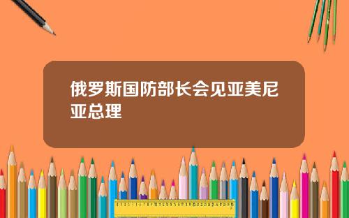 俄罗斯国防部长会见亚美尼亚总理