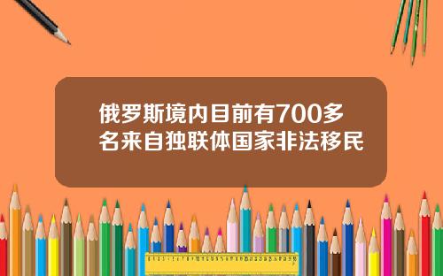 俄罗斯境内目前有700多名来自独联体国家非法移民