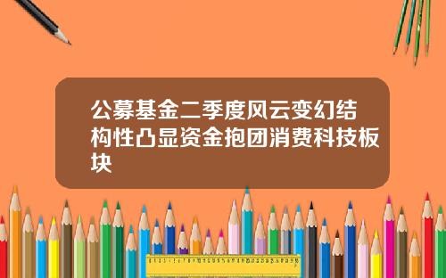 公募基金二季度风云变幻结构性凸显资金抱团消费科技板块