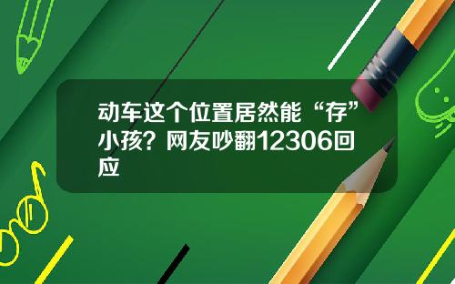 动车这个位置居然能“存”小孩？网友吵翻12306回应