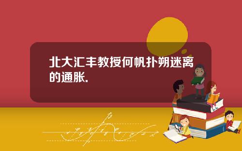 北大汇丰教授何帆扑朔迷离的通胀.