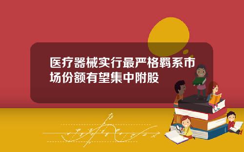 医疗器械实行最严格羁系市场份额有望集中附股
