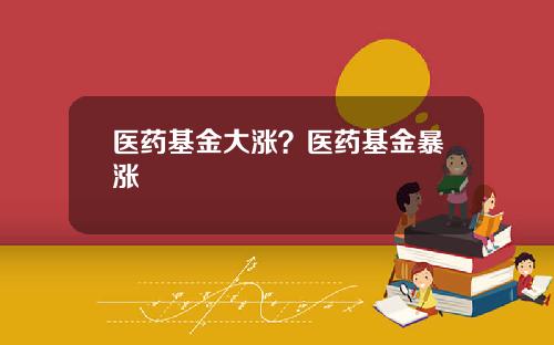 医药基金大涨？医药基金暴涨