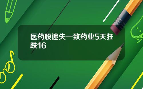医药股迷失一致药业5天狂跌16