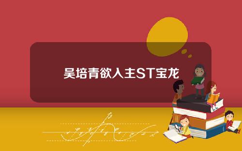 吴培青欲入主ST宝龙