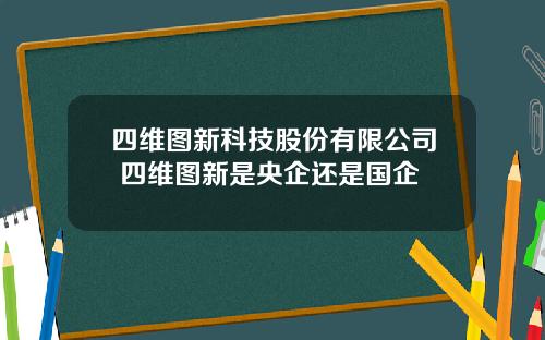 四维图新科技股份有限公司 四维图新是央企还是国企