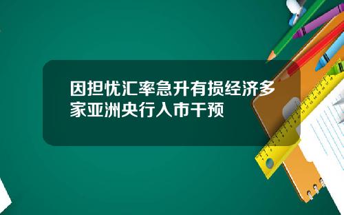 因担忧汇率急升有损经济多家亚洲央行入市干预