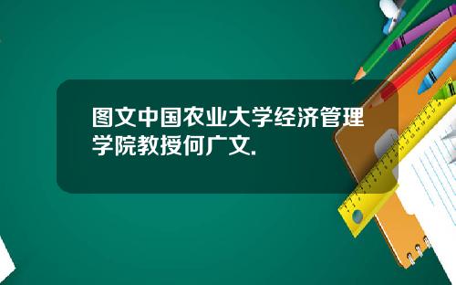 图文中国农业大学经济管理学院教授何广文.