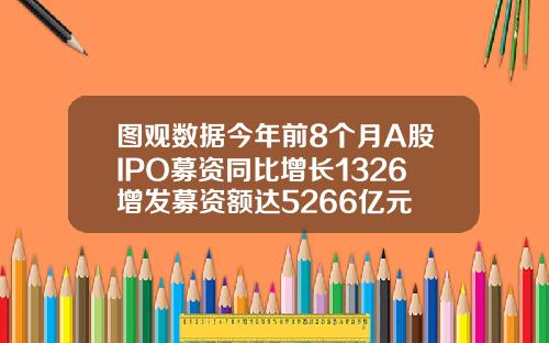 图观数据今年前8个月A股IPO募资同比增长1326增发募资额达5266亿元