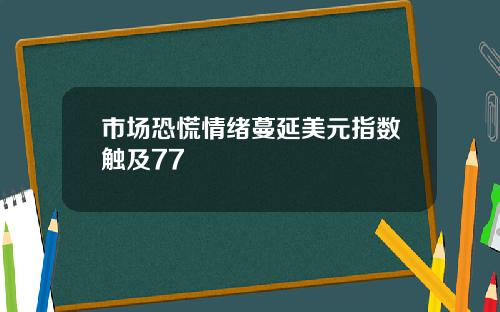 市场恐慌情绪蔓延美元指数触及77