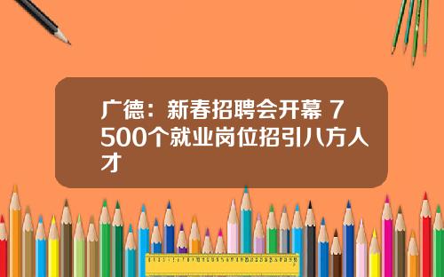 广德：新春招聘会开幕 7500个就业岗位招引八方人才