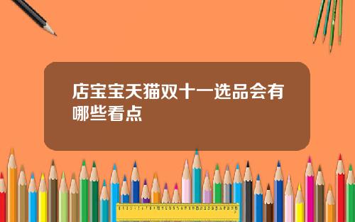 店宝宝天猫双十一选品会有哪些看点