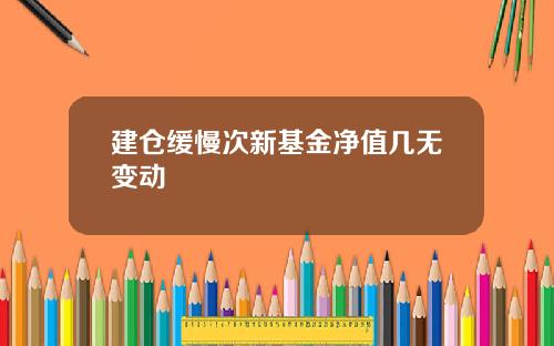 建仓缓慢次新基金净值几无变动