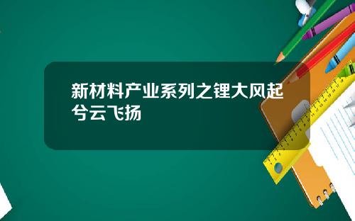 新材料产业系列之锂大风起兮云飞扬